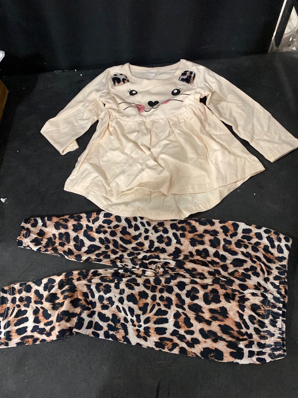 Photo 1 of 2-3T Baby Girls Clothes Set 2 Piece Long Sleeve Cartoon Pattern Infant Outfits
