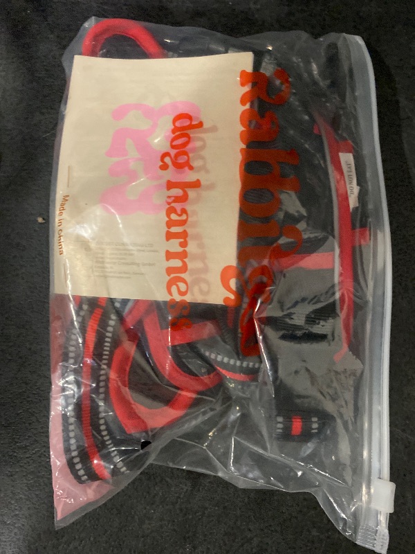 Photo 1 of Dog Harness No Pull with 2 Leash Clips, Adjustable Soft Padded, Reflective Oxford No Choke Pet Vest with Easy Control Handle for Large Dogs, Black & Red, XL