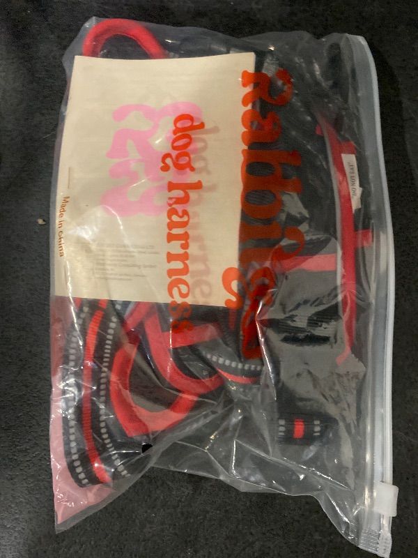 Photo 1 of Dog Harness No Pull with 2 Leash Clips, Adjustable Soft Padded, Reflective Oxford No Choke Pet Vest with Easy Control Handle for Large Dogs, Black & Red, XL