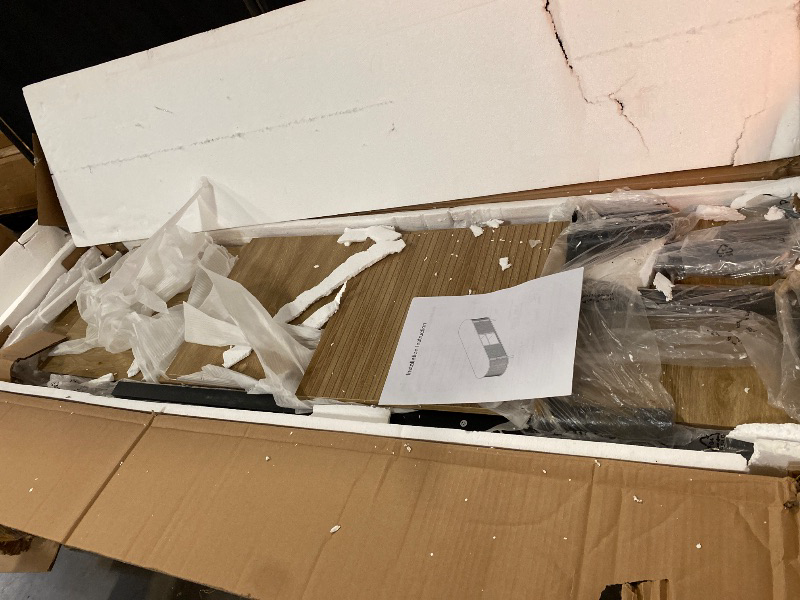 Photo 1 of Modern Reeded TV Stand Oak