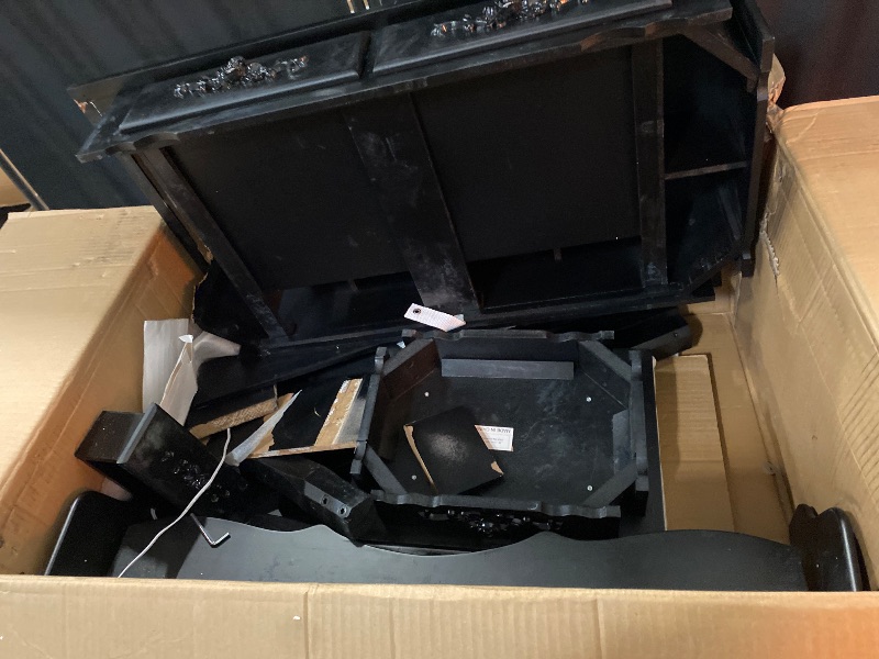 Photo 1 of Vanity Table Set with Oval Mirror and 4 Drawers, Dressing Table with Cushioned Stool, Wooden Makeup Table for Bedroom Bathroom Girls Women, White