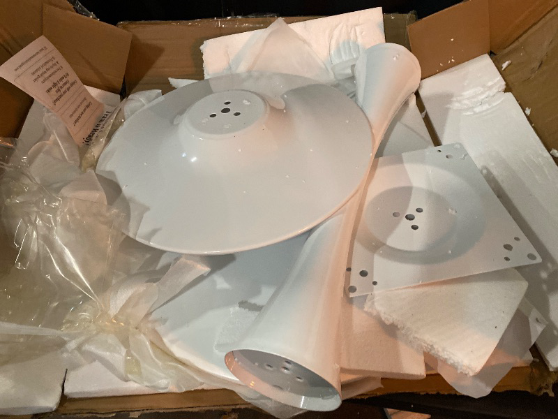 Photo 1 of  White Round Dining Table, 32-inches Modern Tulip Kitchen Table with 0.9” Thickened Tabletop & Sturdy Metal Pedestal, Mid-Century Leisure Table for Small Places, Dining Room, Living Room, Cafe