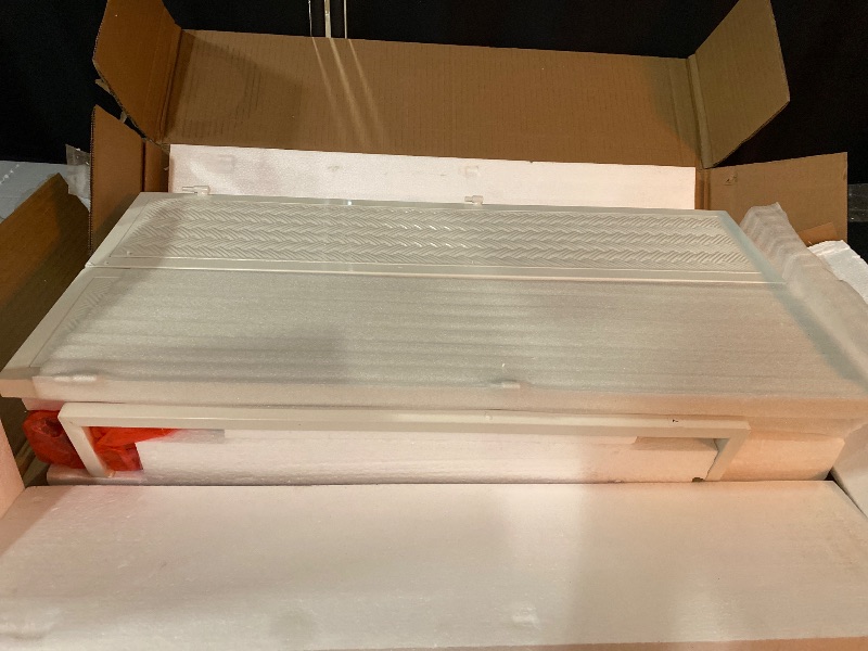 Photo 1 of Retro Style Haze Double Glass Door Wall Cabinet with Detachable Shelves for Office, Dining Room,Living Room, Kitchen and Bathroom Mint White