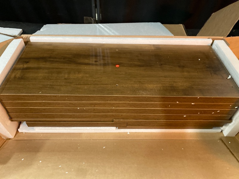 Photo 1 of Custos Collection - Bookshelf, 4-Tier Bookcase, Book Shelf, Open Storage Shelf, 9.4 x 11.8 x 41.7 Inches, for Living Room, Home Office, Dining Room, Rustic Brown