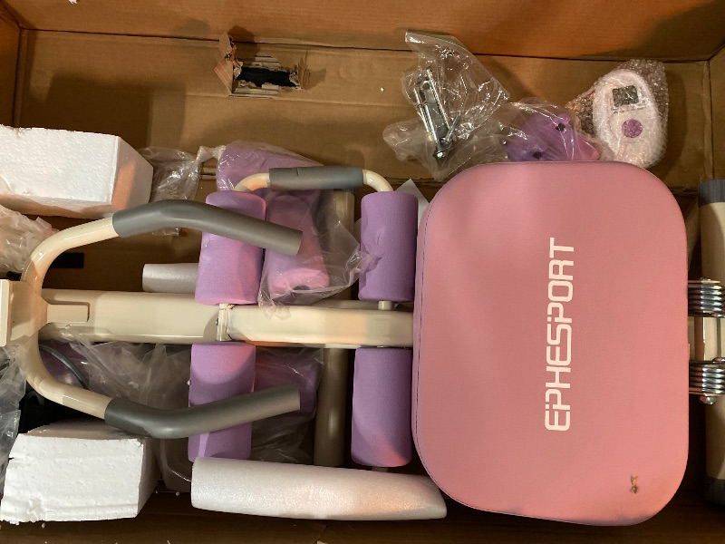Photo 1 of EPHESPORT Multifunctional Ab Machine, Crunch & Sit-Up Core Trainer for Stomach & Ab Workout, Adjustable & Foldable Exercise Equipment, Knee/Back Support, Full Body Workout for Home Gym