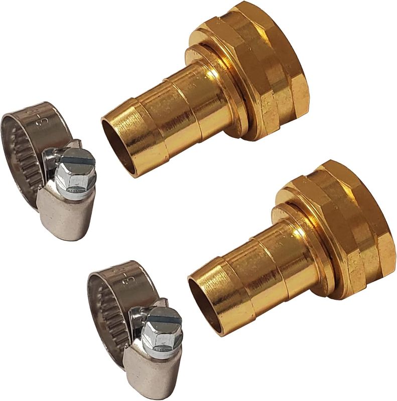 Photo 1 of Female Garden Hose Repair Connector with Clamps, Hose Mender Fittings, Set of 2