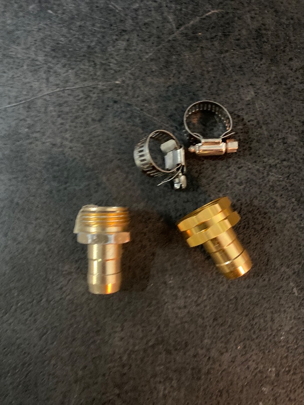 Photo 1 of Female Garden Hose Repair Connector with Clamps, Hose Mender Fittings, Set of 2