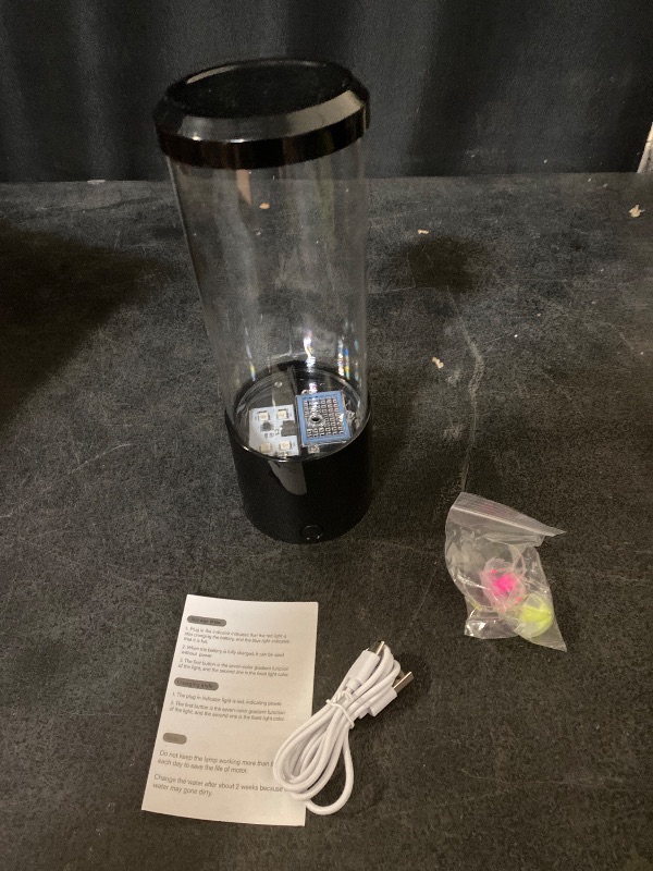 Photo 1 of LED Aquarium Night Light, Multicolored Battery or USB Powered, 8.9 x 3.1 inch, with Marine Animals, Color Changing Lamp for Bedroom, Stress Relief