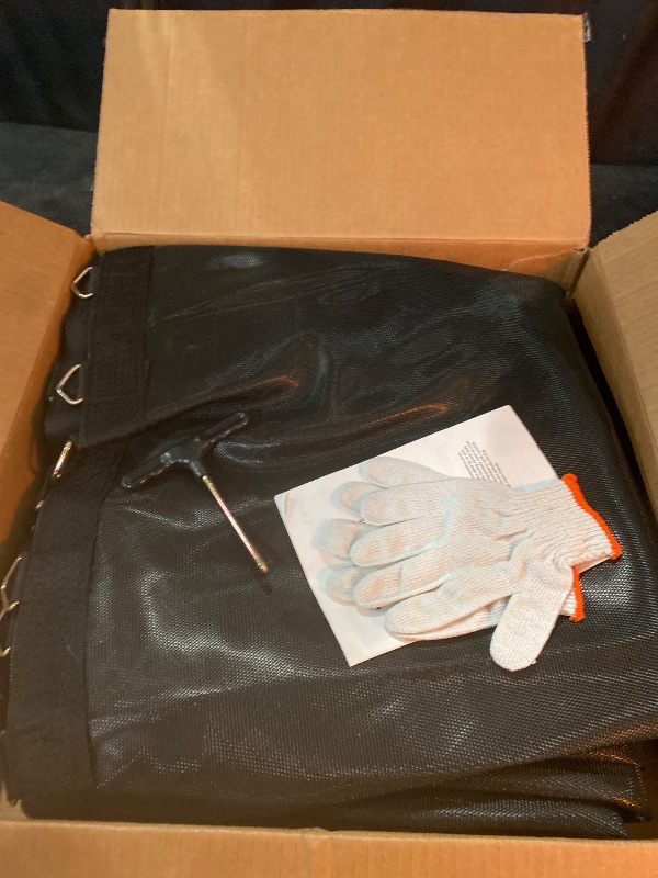 Photo 1 of VEVOR Replacement Trampoline Mat, Jumping Mat Fits 14 ft Frame, Universal Jumping Round Trampoline, UV-Resistant Mat with Spring Tool & 72 V-Rings, Fit 5.5" Spring Length