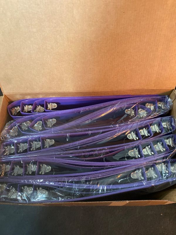 Photo 1 of 20 Pcs 3 Ring Binder 0.5 Inch Round Fits Letter Size 8.5'' x 11'' Paper Plastic Flexible Binder Bulk Holds 140 Sheets with 1 Pockets Versatile Organizer for Home Office School (Purple)