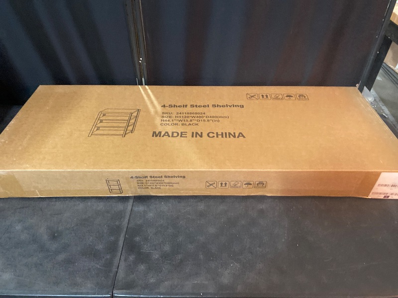 Photo 1 of 40" W Garage Shelving 2000LBS Storage Shelves Adjustable Metal Shelving 4 Tier Metal Shelves Pantry Shelf for Garage Closet Kitchen Basement 40" W x 19.7''D x 60''H