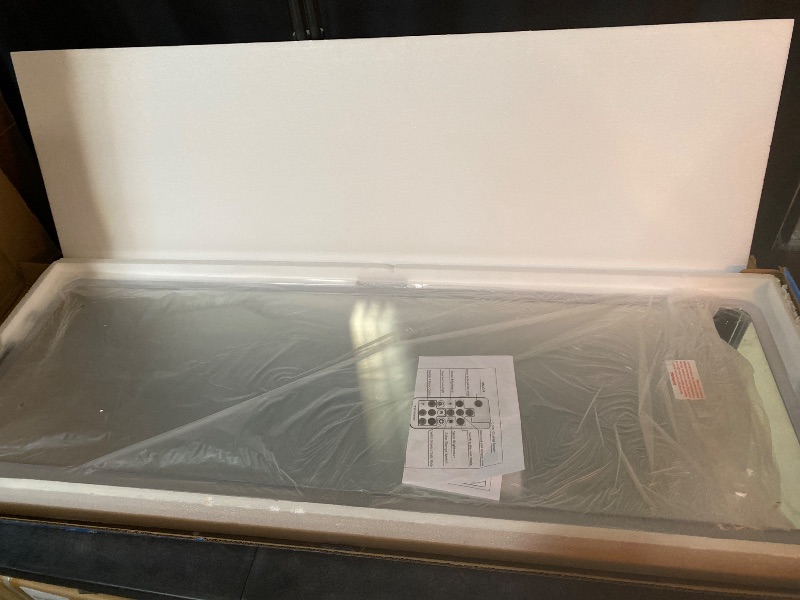 Photo 1 of 47"x16" LED Full Length Mirror – Standing Floor Mirror with Dimmable Lights 3 Color Modes – Adjustable Brightness, Wall-Mount or Lean for Barber, Fitness Center, Dressing Room, Vanity