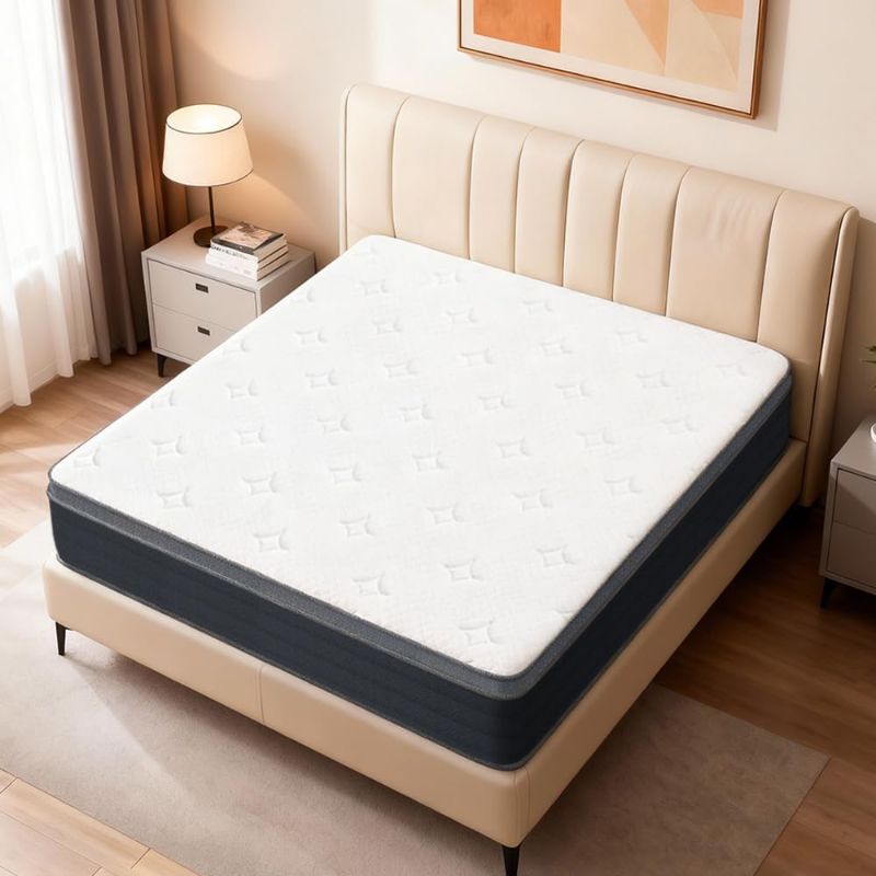 Photo 1 of (QN) Mattress,Pocket Spring,Medium Firm,Breathable & Supportive,Queen,10 Inch Hybrid,White