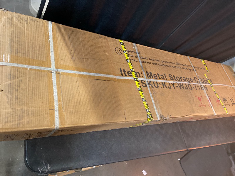 Photo 1 of 71" Tall Kitchen Storage Cabinet with Gold Handles, Metal Pantry Cabinets with 2 Doors, Food Pantry, Adjustable Shelves, Black Freestanding Pantry Cupboard for Dining, Kitchen, Living Room