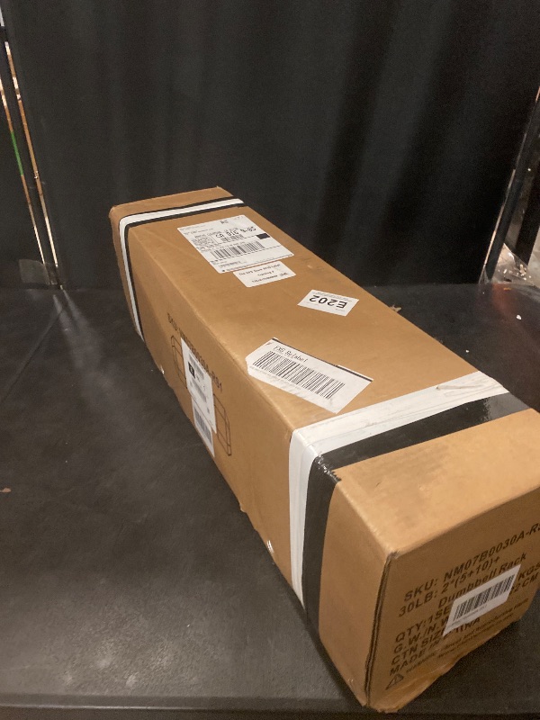 Photo 1 of CAP Barbell Rubber Coated Dumbbell Weight Set with Vertical Rack | 100 lb, 150 lb, and 210 lb Options