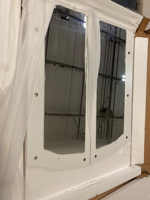 Photo 1 of Kids Vanity Table, Princess Makeup Desk & Chair Set Withtouch Light Detachable Tri-Folding Mirror, Open Storage Shelves, Wooden Girls Vanity Dressing Table, Pretend Play Vanity Set for Toddler