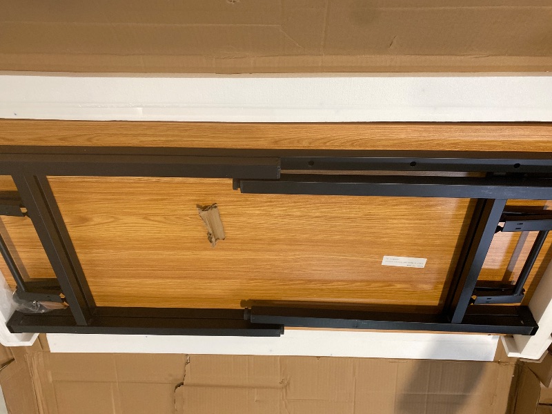 Photo 1 of Folding Table Computer Desk Workstation Table Conference Table Home Office Desk, Fully Assembled (47 Inches, Retro)