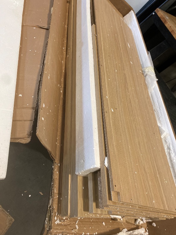 Photo 1 of 71" Tall Arched Fluted Storage Cabinet, Modern Arched Pantry Cabinet with 4 Tier Shelves Cupboard, Open Display Storage, Sideboard, Accent for Living Room (Advanced Black Wood Grain)