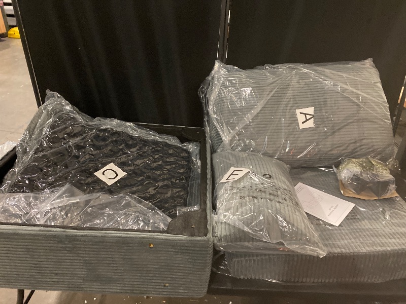 Photo 1 of U Shape 6 Seat Modular Sectional Sofa,Oversized U Shape Sectional Couch with Ottoman,Wide Deep Modular Cloud Couch,Removable Cover Grey