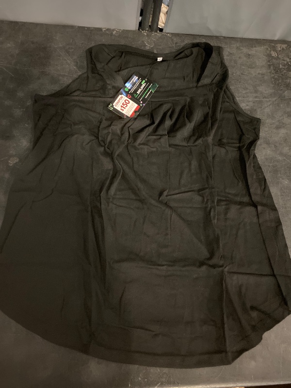 Photo 1 of L Womens Tank Tops Summer Sleeveless Loose Fit Square Neck Pleated Shirts Banded Basic Casual Trendy Clothes