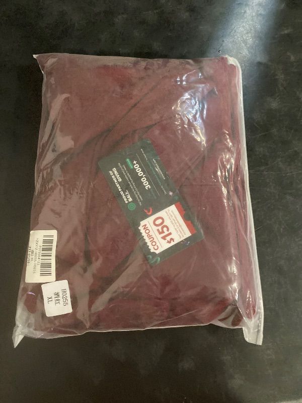 Photo 1 of L Womens Casual Jumpsuits V-Neck Sleeveless Ruffle Backless Belted Wide Leg Pant Sexy Romper Party Clubwear Wine Red