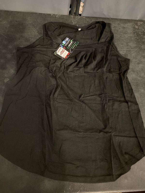 Photo 1 of L Womens Tank Tops Summer Sleeveless Loose Fit Square Neck Pleated Shirts Banded Basic Casual Trendy Clothes