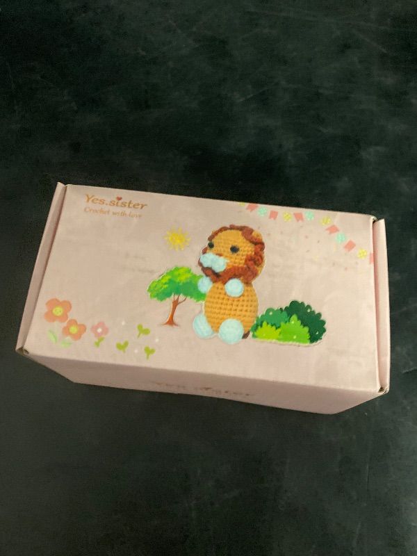 Photo 1 of Lion Crochet Material Package – DIY Hand-Woven Kit, Pure Cotton Yarn