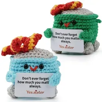 Photo 1 of Dumpster Fire Green/Blue Crochet Material Package – DIY Hand-Woven Kit, Pure Cotton Yarn