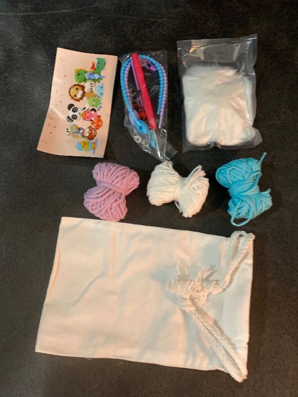 Photo 1 of DIY Crochet Kit 2 Whale Set Pink/Blue For Beginners