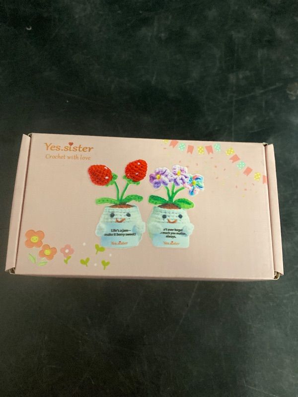 Photo 1 of Strawberry and Forget Me Not Crochet Diy Kit
