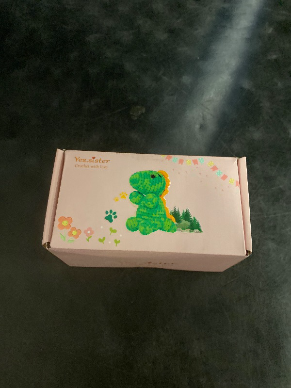 Photo 1 of Dinosaur Crochet Material Kit DIY Hand-Woven Kit, Pure Cotton Yarn