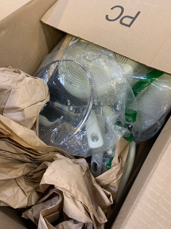 Photo 1 of **PARTIAL SET----SELLING FOR PARTS--- **Goodful Ceramic Nonstick Pots and Pans Set, Premium Ceramic Coating Made without PFOA, PTFE or PFAS, Dishwasher Safe, 12-Piece, Cream