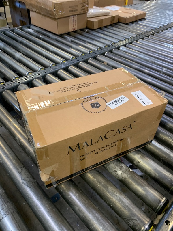 Photo 1 of MALACASA 3 Tier Serving Trays for Party, 12 Inch Porcelain White Trays for Serving Food, Dessert Stand with Collapsible Gold Metal Rack