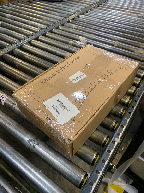 Photo 1 of 10Ft String Light Poles 4 Pack,Light Poles for Outside Lights,Outdoor with Fence Brackets Hanging Lights,Metal Stand Deck Patio Backyard