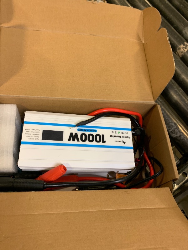 Photo 1 of 1000W Car Inverter 12V to 110V DC to AC Power Inverters for Vehicles with 2 AC Outlets/36W PD USB-C/18W QC USB-A Fast Charging/Cigarette Lighter/LED Display/100A Cables 1000 Watt Inverter