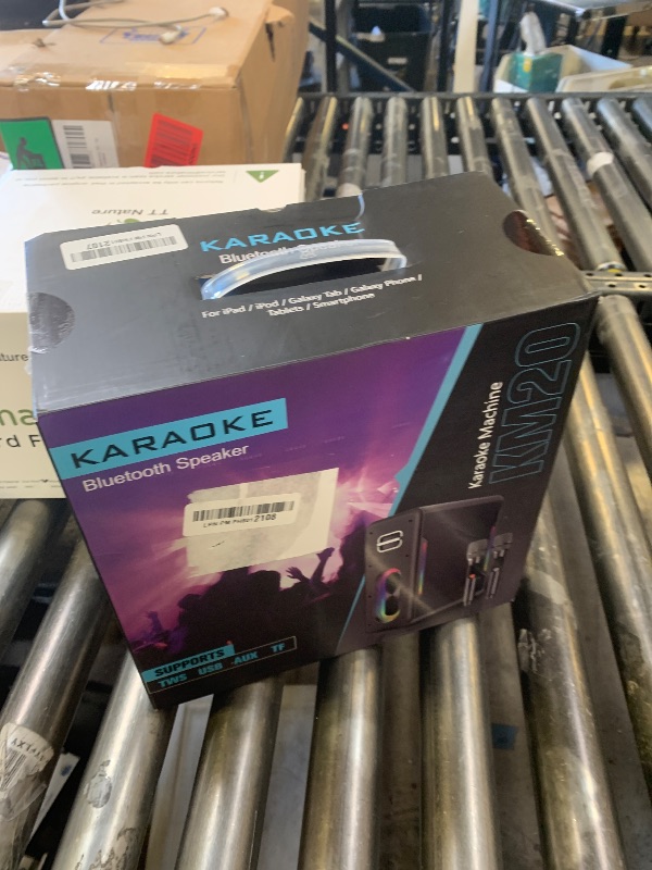 Photo 1 of Karaoke Machine with 2 Wireless Microphones Portable Bluetooth Karaoke Machine for Adults Kids DSP Chip Karaoke Speaker with LED Lights Supports TWS TF Card USB AUX in