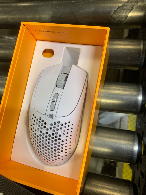 Photo 1 of Glorious Gaming Model I 2 Wireless Gaming Mouse - Hybrid 2.4Ghz & Bluetooth, 75g Superlight, 9 Buttons (2 Swappable), RGB, PTFE Feet, MMO/MOBA/FPS, Long Battery Life, Side Thumb Rest - White