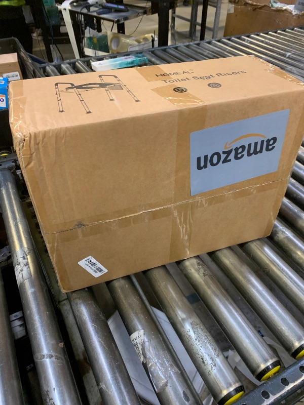 Photo 1 of HOMEAL Raised Toilet Seat Riser with Handles for Seniors, 450LBS Heavy-Duty 3in1 Commode Chair for Disabled & Patients with Reinforced Frame & Protective Deflector, Built for Safety & Clean