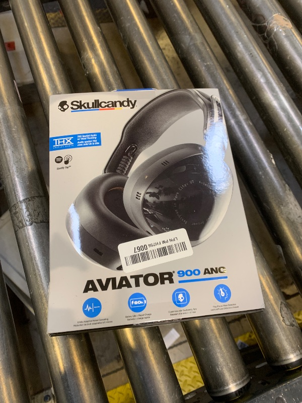 Photo 1 of Skullcandy Aviator 900 ANC Wireless Over-Ear Bluetooth Headphones, THX Spatial Audio with Head Tracking, Adaptive Noise Cancelling, Up to 60 Hours Battery, Microphone for iPhone Android - True Black