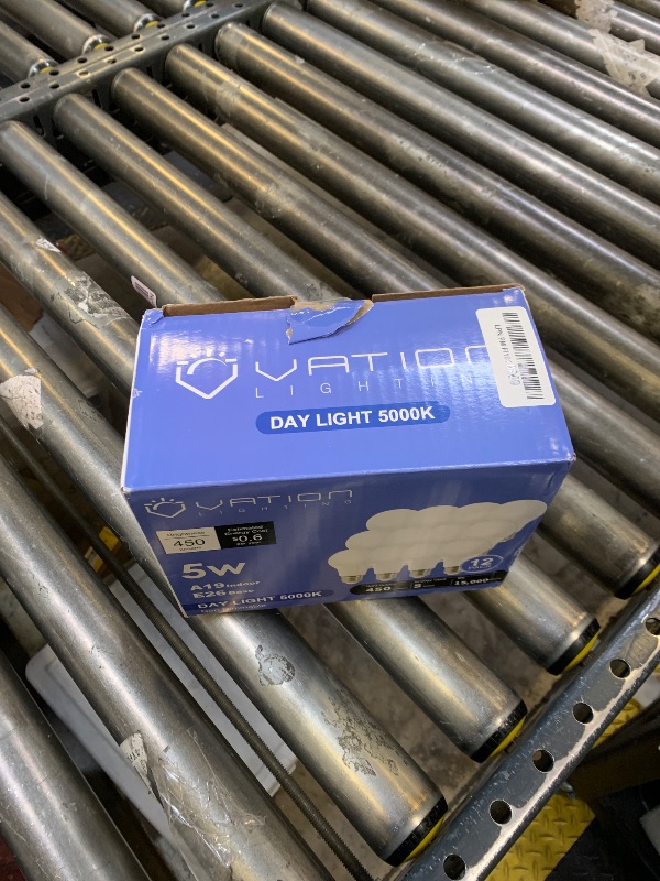 Photo 1 of 12 Pack A19 LED Light Bulbs, 40 Watt Equivalent Daylight 5000K with E26 Medium Base, Efficient 5W, 450 Lumens Non-Dimmable LED Bulbs, ETL/UL Listed, Energy Efficient for Bedroom Home Office