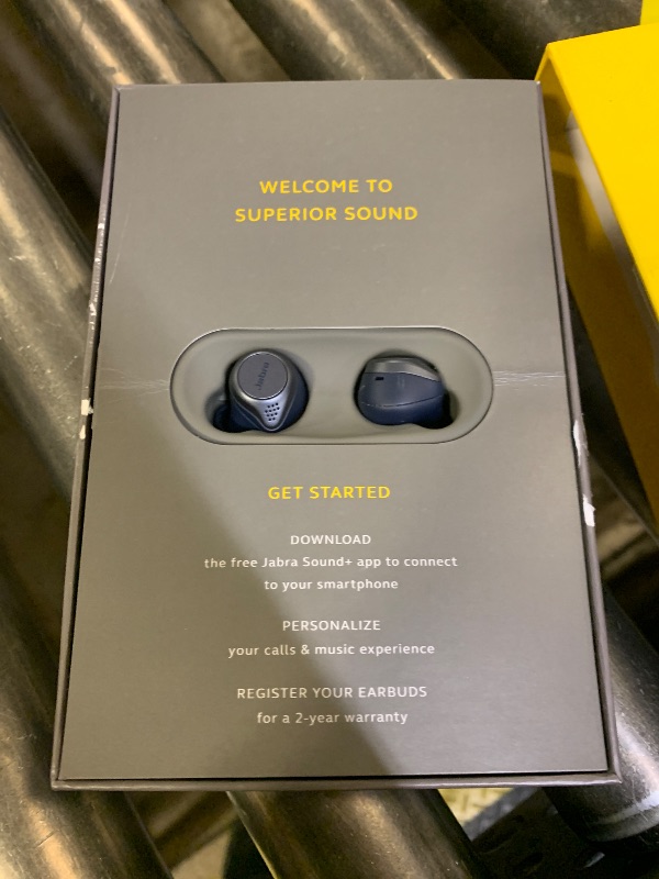 Photo 1 of Jabra Elite Active 75t True Wireless Bluetooth, Navy – Earbuds for Running and Sport, Charging Case Included, 24 Hour Battery, Active Noise Cancelling Earbuds