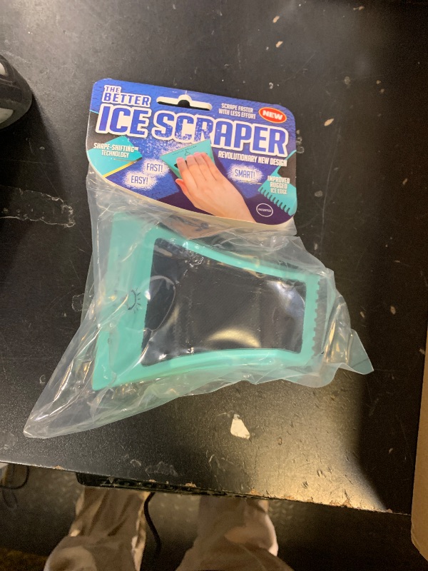 Photo 1 of The Better Ice Scraper for Car Windshield | Fast, Efficient, Ergonomic | Magically Remove Ice and Frost from Auto Window | Patented Shape Shifting Technology | Durable Brass Edge | Compact | Pack of 1