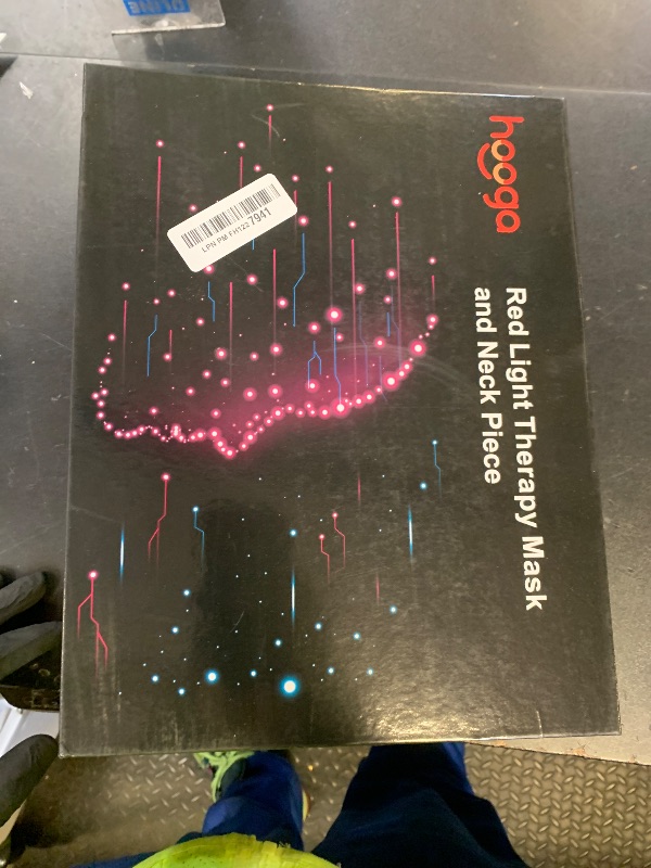 Photo 1 of Hooga Red Light Therapy LED Mask and Neck Piece Combo Set, Tri Chip LEDs, 630 nm and 660nm Red & 850nm Near Infrared, Adjustable, Comfortable, USB Type-C Rechargeable for Wellness and Anti-Aging