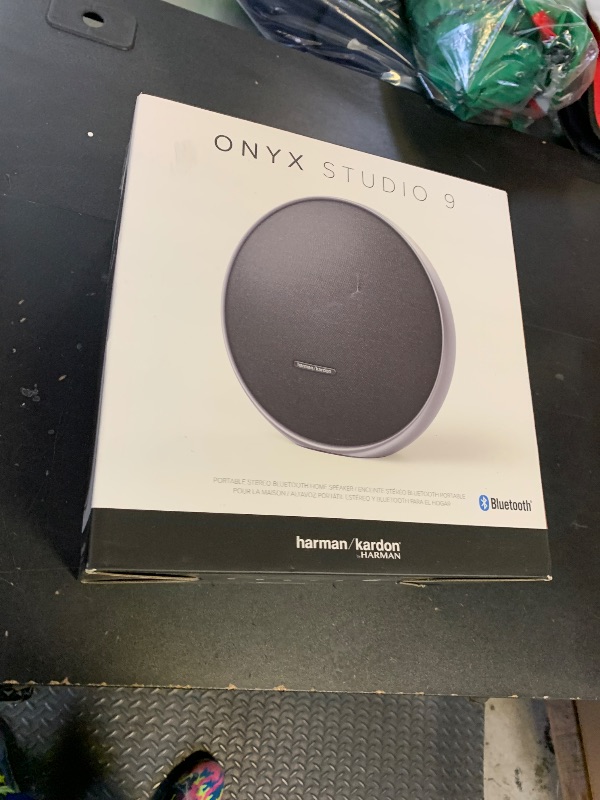 Photo 1 of Harman Kardon Onyx Studio 9 - Portable Stereo Bluetooth Home Speaker with Built-in Battery and USB Charging, self-Tuning, and Multi-Speaker Connection by Auracast - Black
