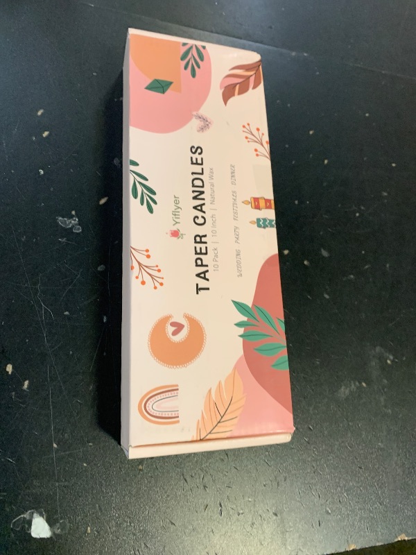 Photo 1 of 10 Inch Baby-Pink Taper Candles for Home Decoration, 10 Pack Unscented Candlesticks for Dinner Wedding Party, Smokeless and Dripless Candle Sticks