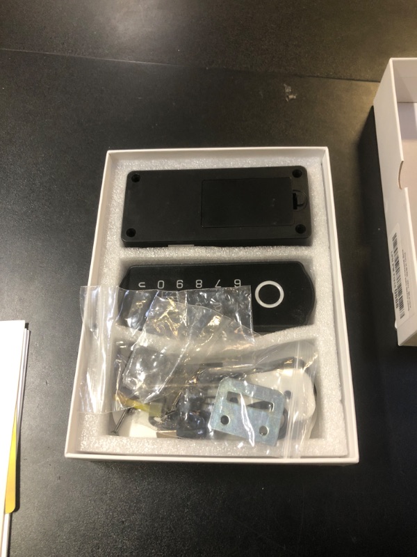 Photo 1 of Smart Cabinet Lock with Wireless Remote Control eLinkSmart Fingerprint Password RFID NFC Child Safety Lock with APP for Cabinet Liquor File Drawers Locker Cupboard Closets Horizontal