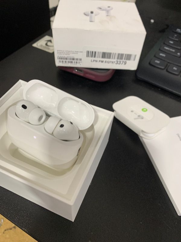 Photo 1 of Apple AirPods Pro 3 Wireless Earbuds, Active Noise Cancellation, Live Translation, Heart Rate Sensing, Hearing Aid Feature, Bluetooth Headphones, Spatial Audio, High-Fidelity Sound, USB-C Charging
