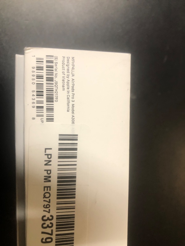 Photo 1 of Apple AirPods Pro 3 Wireless Earbuds, Active Noise Cancellation, Live Translation, Heart Rate Sensing, Hearing Aid Feature, Bluetooth Headphones, Spatial Audio, High-Fidelity Sound, USB-C Charging