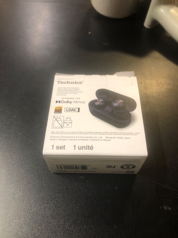 Photo 1 of Technics Reference Class Hi-Fi Wireless Earbuds, Dolby Atmos, Head Tracking, Adaptive Noise Cancelling, 3 Device Multipoint, 10-hr Battery, Wireless Charging, in Ear Headphones - EAH-AZ100-K (Black)