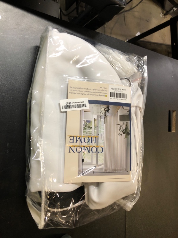 Photo 1 of COMON HOME 100 Inch Wide Pinch Pleated Linen Curtains 108 Inches Long for Living Room Sliding Glass Door Memory Shape Trained Pleated Drapes Natural Cream Beige Light Filtering Curtains 100W x 108L